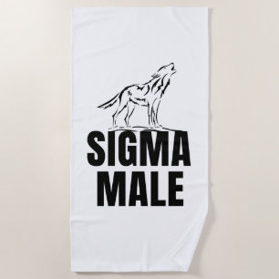 Sigma Male Lone Wolf Beach Towel