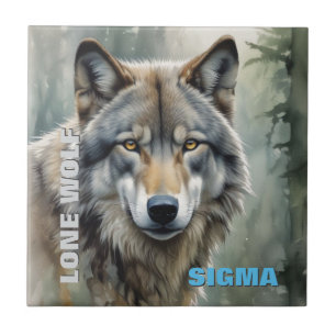 Sigma Male Lone Wolf Ceramic Tile