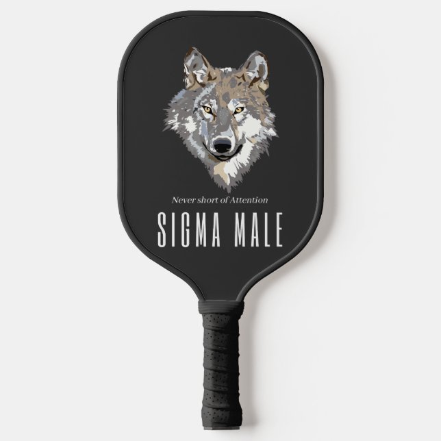 Sigma Male  Lone Wolf Loner Meme  Pickleball Paddle (Front)