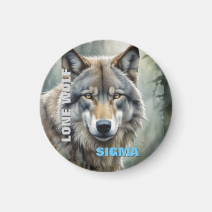 Sigma Male Lone Wolf Magnet