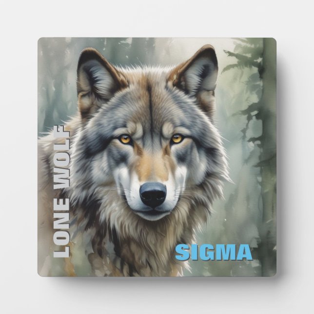 Sigma Male Lone Wolf Plaque (Front)