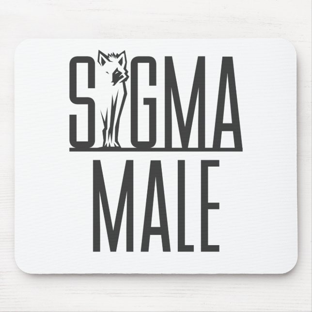 Sigma Male Wolf Lone Loner Meme Mouse Pad (Front)