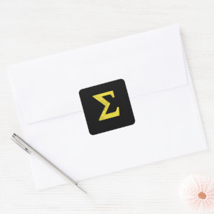 Sigma - Math Symbols Square Sticker