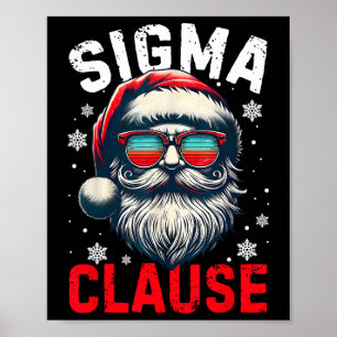 Sigmaclaus Kids Teens School Funny Christmas Santa Poster