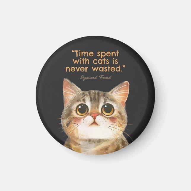 Sigmund Freud Cat Quote Magnet (Front)