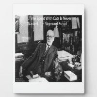 Sigmund Freud In His Office & Funny Cat Quote