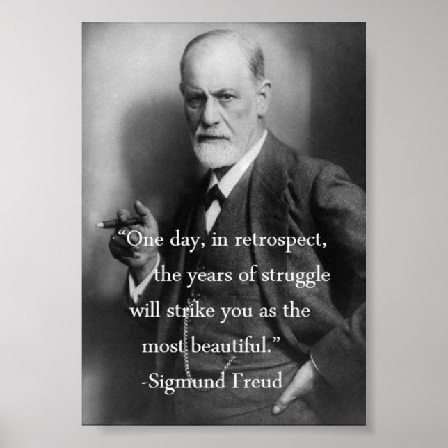 Sigmund Freud Quote Poster (Front)