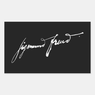 Sigmund Freud signature autograph famous history Rectangular Sticker