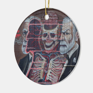 Sigmund Freud Street Art Ceramic Tree Decoration