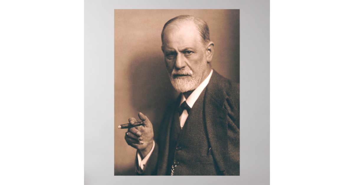 Sigmund Freud with Cigar Poster | Zazzle