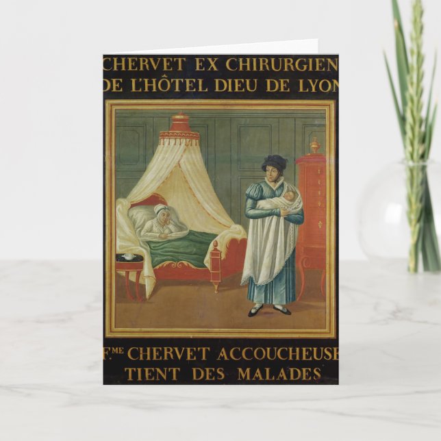 Sign advertising the services of a midwife card (Front)