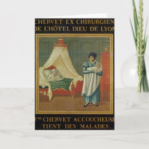 Sign advertising the services of a midwife card