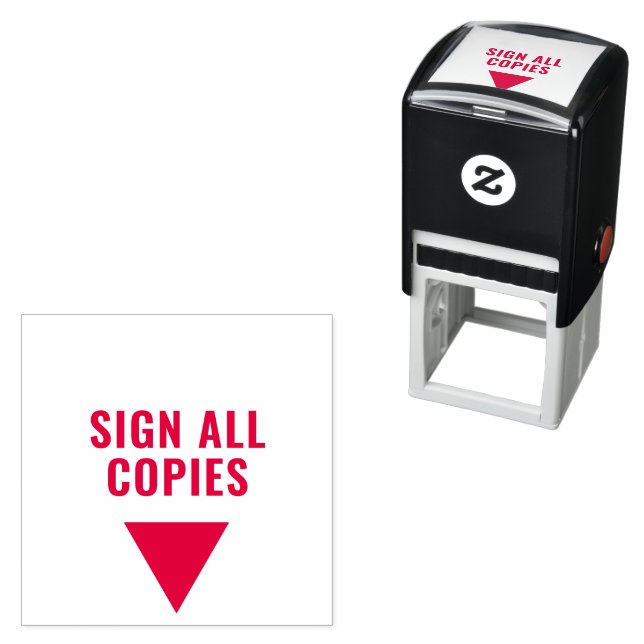 Sign All Copies clean minimalist clean arrow Self-inking Stamp (In Situ)