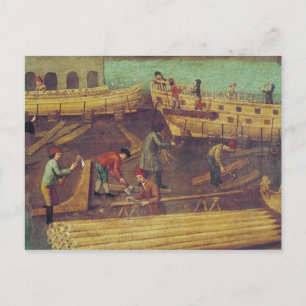 Sign for the Marangoni Family of shipbuilders Postcard