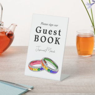 🌈 Sign Guest Book sign Intertwined in Pride