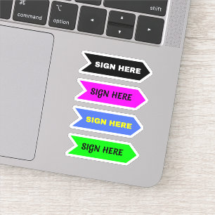 Sign Here (Signature) Arrow