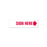 Sign Here with Arrow Documents Self-inking Stamp