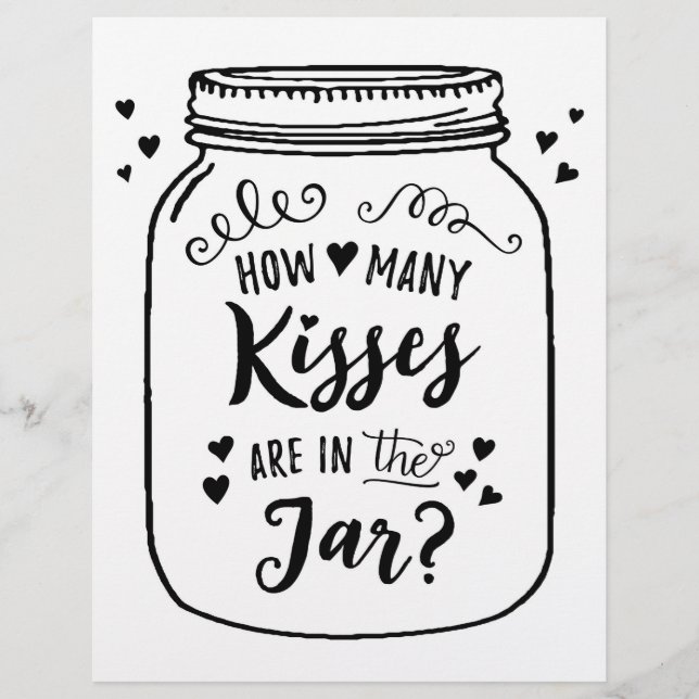SIGN How many kisses are in the jar? (Front)