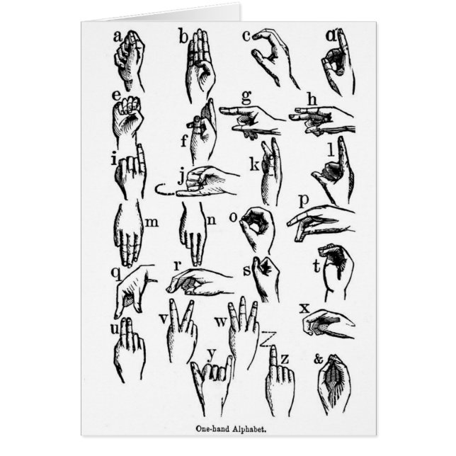 Sign Language Alphabet (Front)