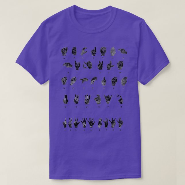 Sign Language Alphabet 10 T-Shirt (Design Front)