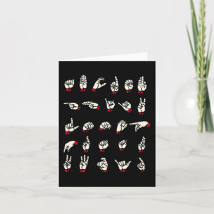 Sign Language  - Alphabet A to Z ASL Deaf Awarenes Card