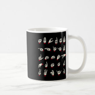 Sign Language - Alphabet A To Z Asl Deaf Awareness Coffee Mug