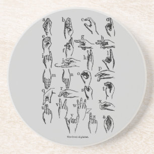 Sign Language Alphabet Coaster