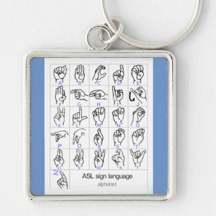 SIGN LANGUAGE ALPHABET keychain