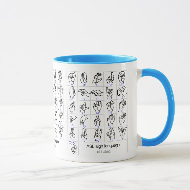 SIGN LANGUAGE ALPHABET mug (Right)