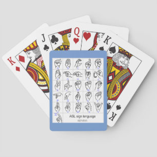SIGN LANGUAGE ALPHABET playing cards