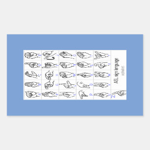 SIGN LANGUAGE ALPHABET sticker