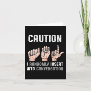 Sign Language Apparel Deaf Awareness ASL Fun Gift Card