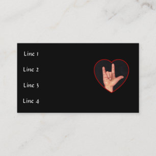 SIGN LANGUAGE ART BUSINESS CARD