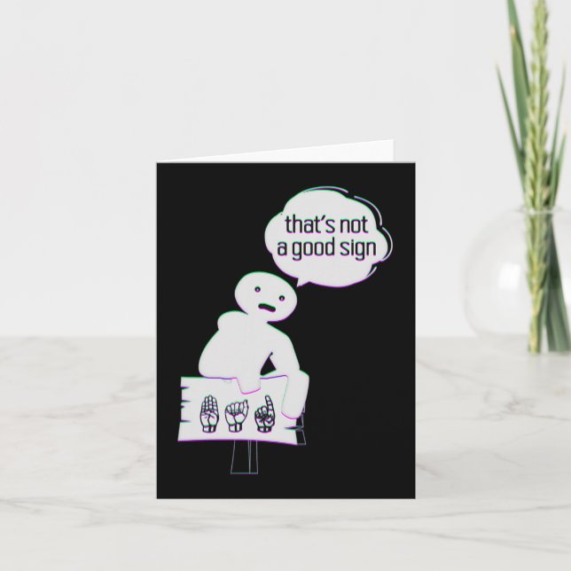 Sign Language ASL American Hand Talking Awareness  Card (Front)