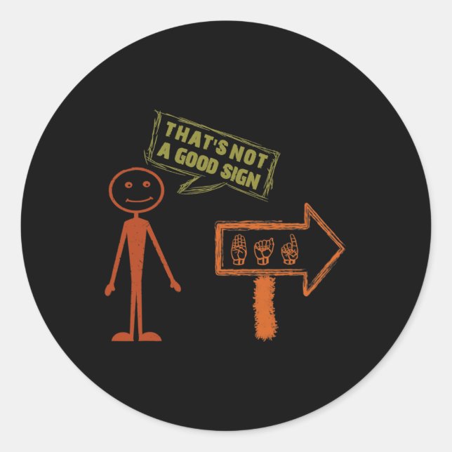 Sign Language ASL American Hand Talking Awareness  Classic Round Sticker (Front)