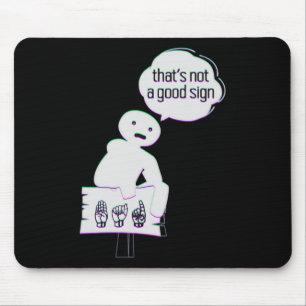 Sign Language ASL American Hand Talking Awareness Mouse Pad