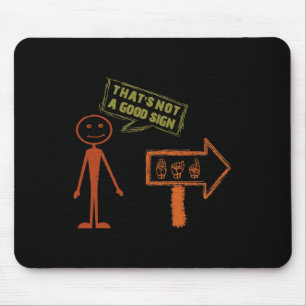 Sign Language ASL American Hand Talking Awareness Mouse Pad