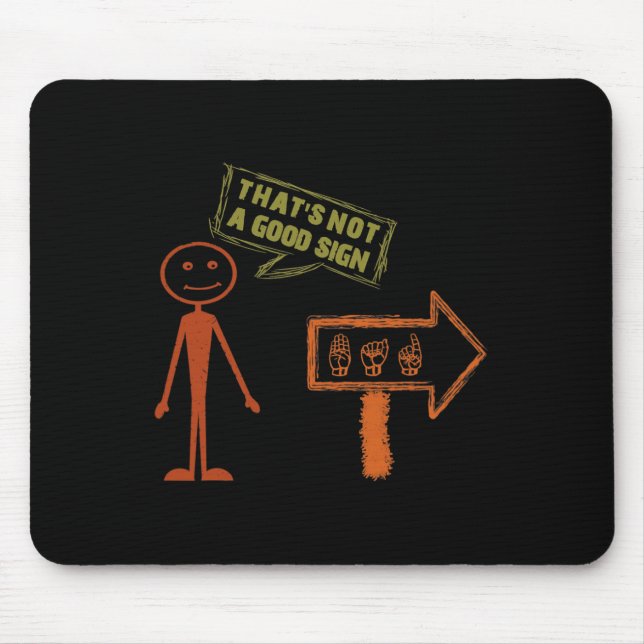 Sign Language ASL American Hand Talking Awareness  Mouse Pad (Front)