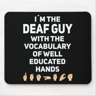 Sign Language Asl Hand Gesture Deaf Awareness 1  Mouse Pad