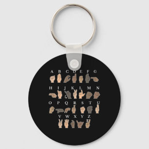 Sign Language Asl Hand Gesture Deaf Awareness  Key Ring