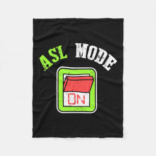 Sign Language Asl Im Deaf Awareness  Fleece Blanket