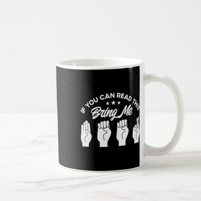 Sign Language Bring Me Beer Deaf  Coffee Mug (Right)
