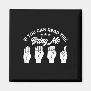 Sign Language Bring Me Beer Deaf  Magnet