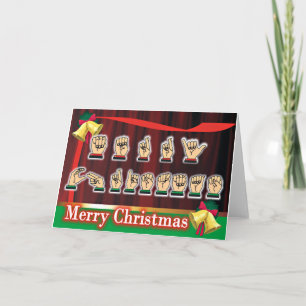 Sign Language Christmas Holiday Card