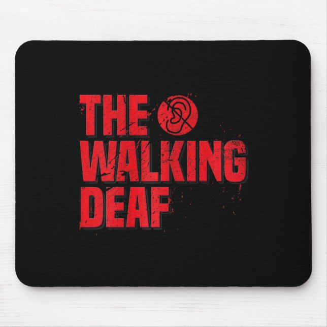 Sign Language Coach Deaf Awareness Gift Black  Mouse Pad (Front)