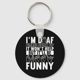 Sign Language Deaf Awareness 10 Key Ring
