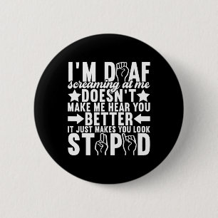 Sign Language Deaf Awareness 11 6 Cm Round Badge