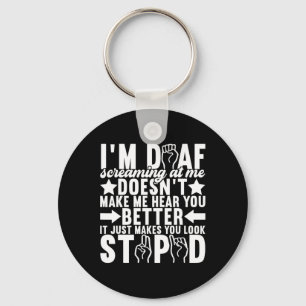 Sign Language Deaf Awareness 11 Key Ring