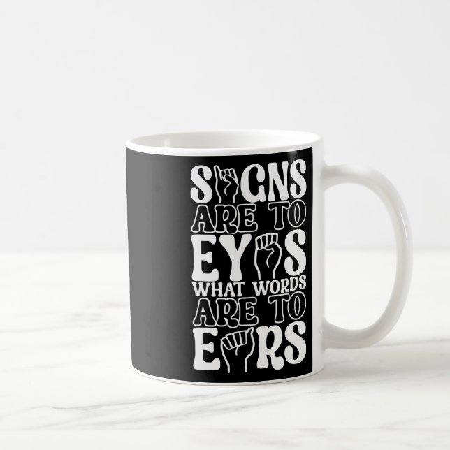 Sign Language Deaf Awareness 12  Coffee Mug (Right)