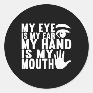 Sign Language Deaf Awareness 18 Classic Round Sticker